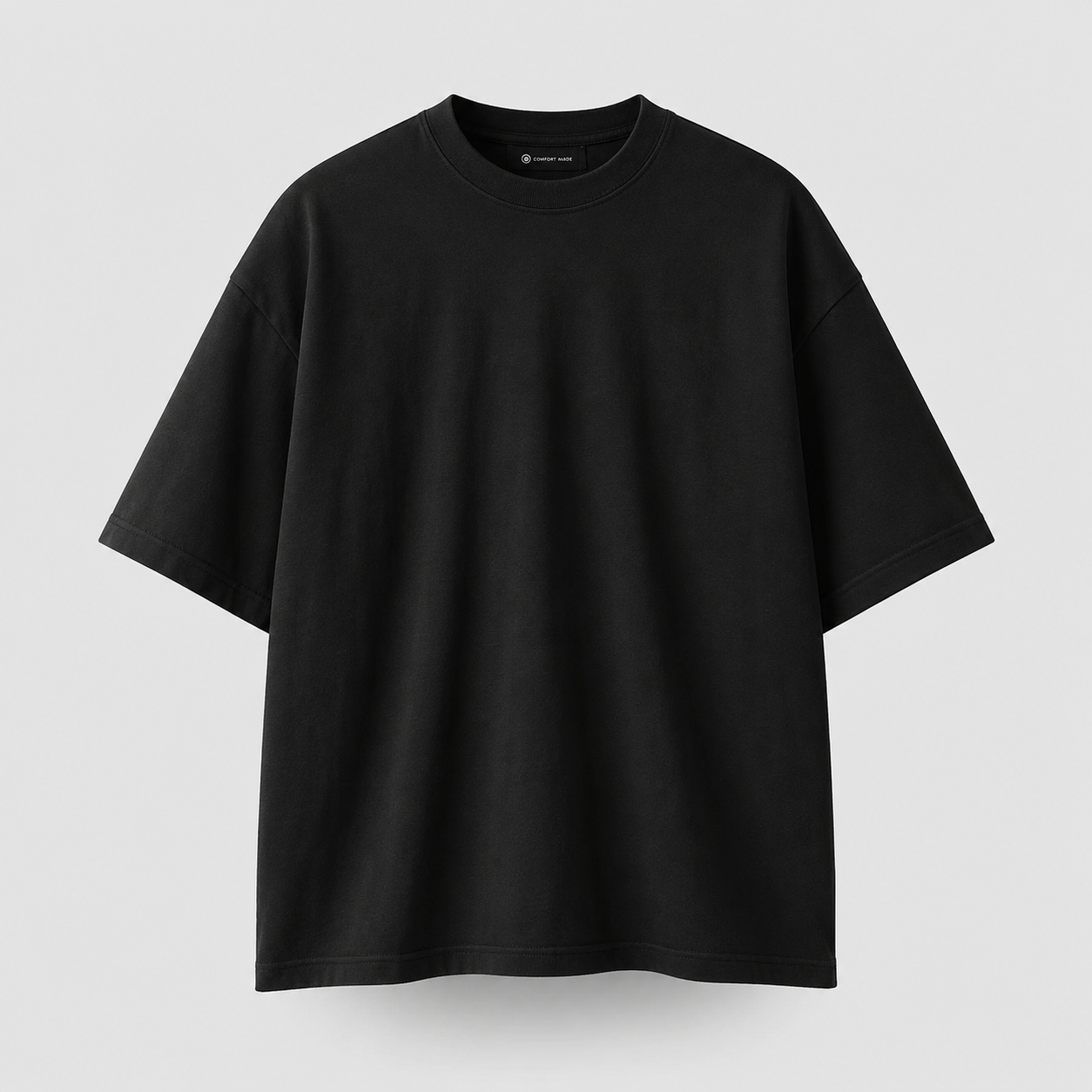 Midnight Black Oversized Drop Shoulder T-Shirt