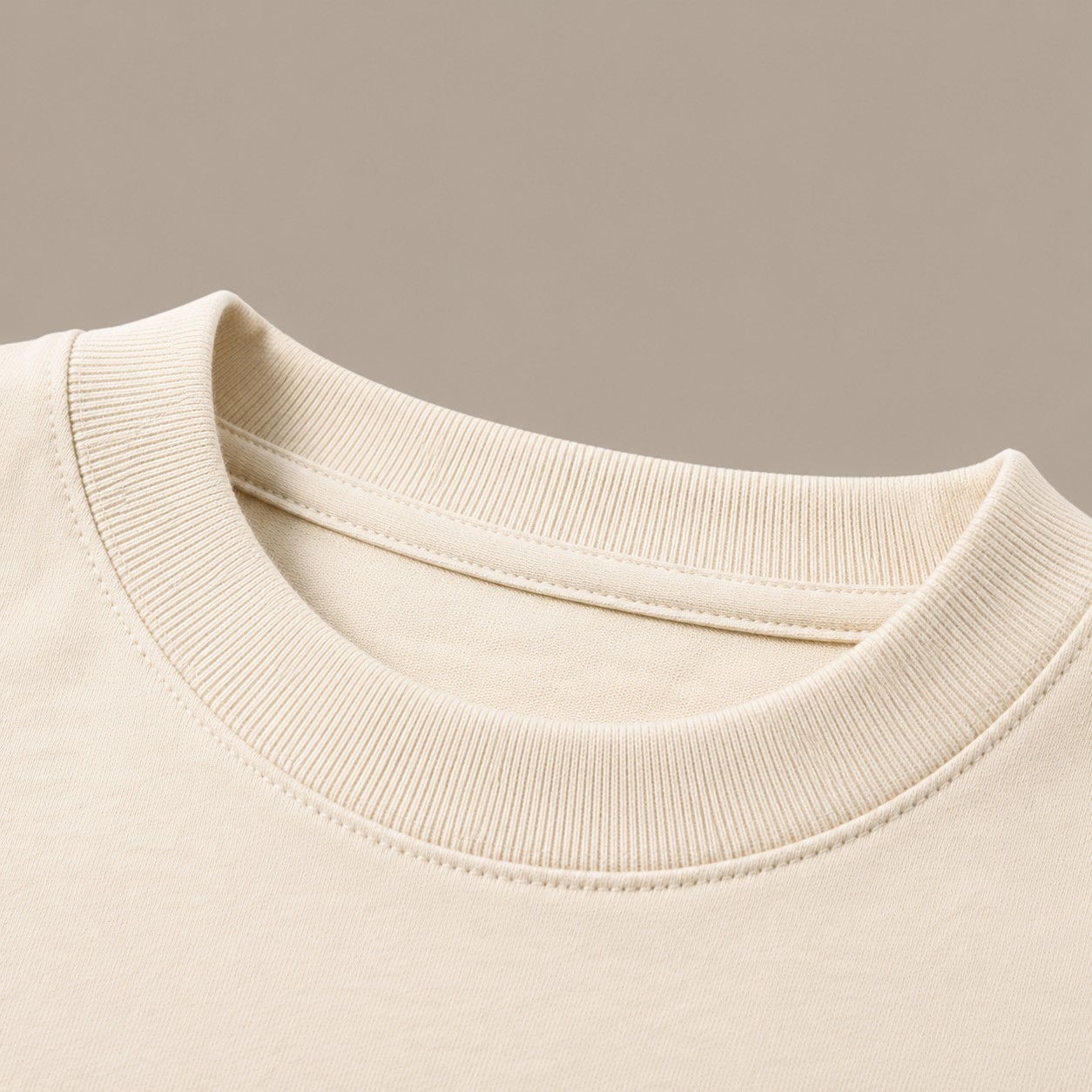 Ivory Cream Oversized Drop Shoulder T-Shirt