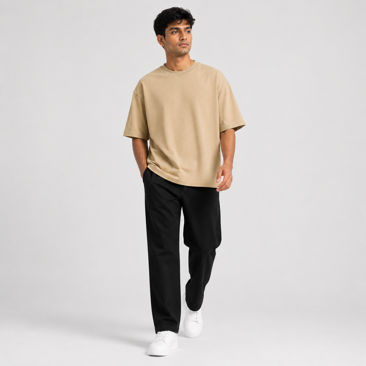 Desert Sand Oversized Drop Shoulder T-Shirt