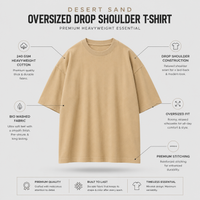 Desert Sand Oversized Drop Shoulder T-Shirt