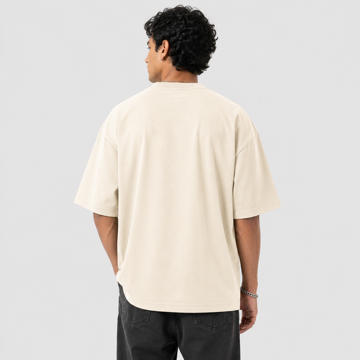 Vanilla Mist Oversized Drop Shoulder T-Shirt
