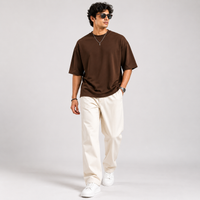 Espresso Brown Oversized Drop Shoulder T-Shirt