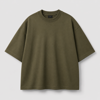 Military Olive Oversized Drop Shoulder T-Shirt