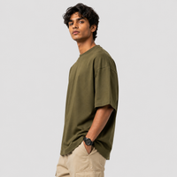 Military Olive Oversized Drop Shoulder T-Shirt