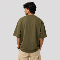 Military Olive Oversized Drop Shoulder T-Shirt