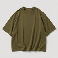 Military Olive Oversized Drop Shoulder T-Shirt