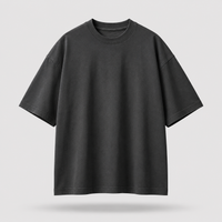 Shadow Charcoal Oversized Drop Shoulder T-Shirt