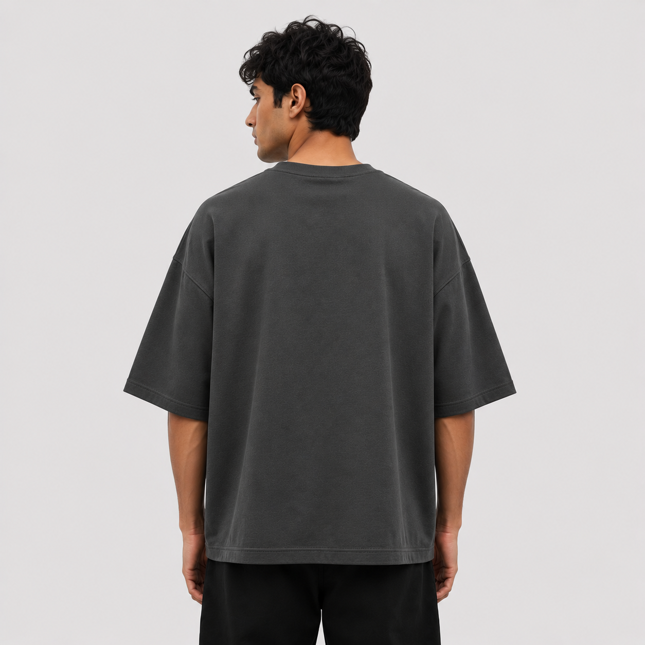 Shadow Charcoal Oversized Drop Shoulder T-Shirt
