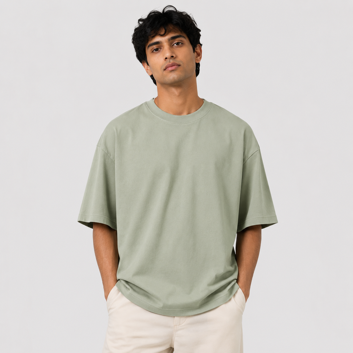 Sage Mist Oversized Drop Shoulder T-Shirt