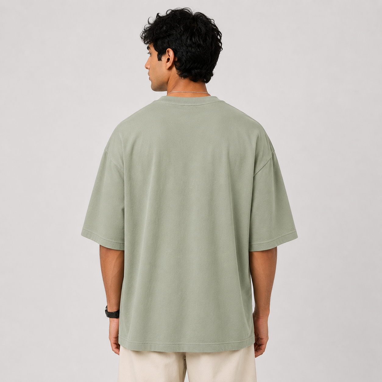 Sage Mist Oversized Drop Shoulder T-Shirt