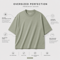 Sage Mist Oversized Drop Shoulder T-Shirt