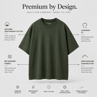 Woodland Green Oversized Drop Shoulder T-Shirt