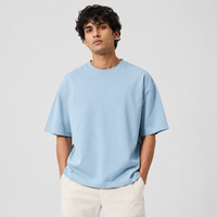 Glacier Blue Oversized Drop Shoulder T-Shirt