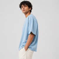 Glacier Blue Oversized Drop Shoulder T-Shirt
