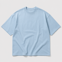 Glacier Blue Oversized Drop Shoulder T-Shirt