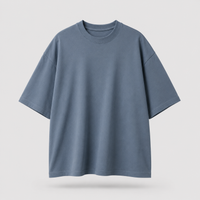 Storm Blue Oversized Drop Shoulder T-Shirt