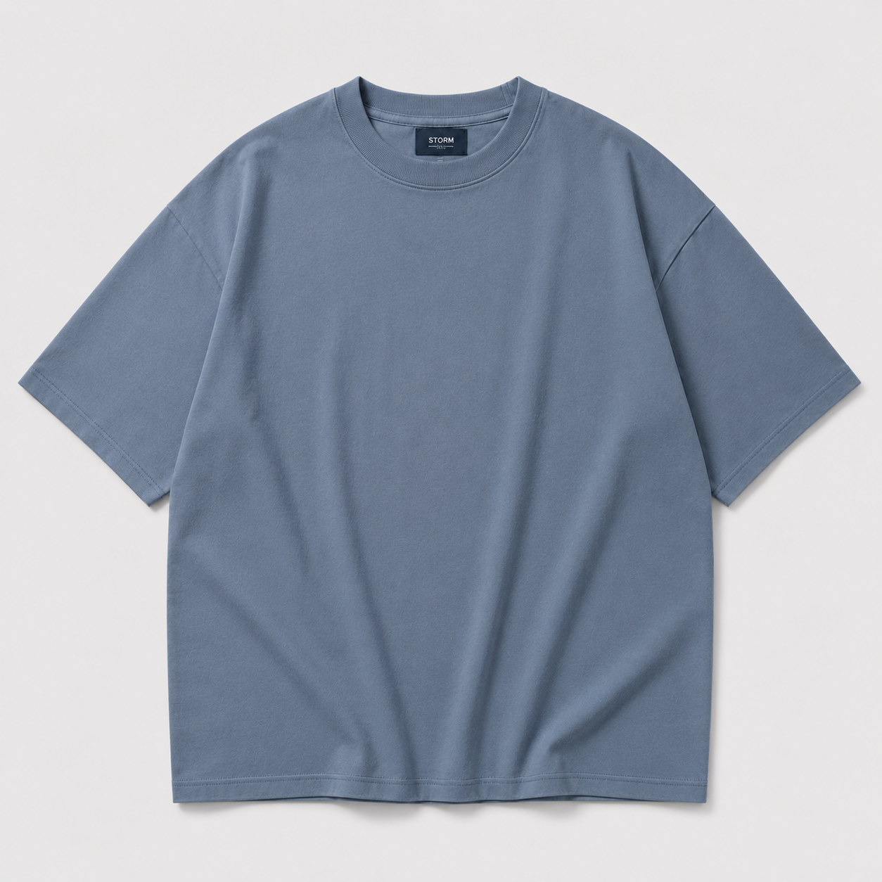 Storm Blue Oversized Drop Shoulder T-Shirt