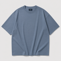 Storm Blue Oversized Drop Shoulder T-Shirt