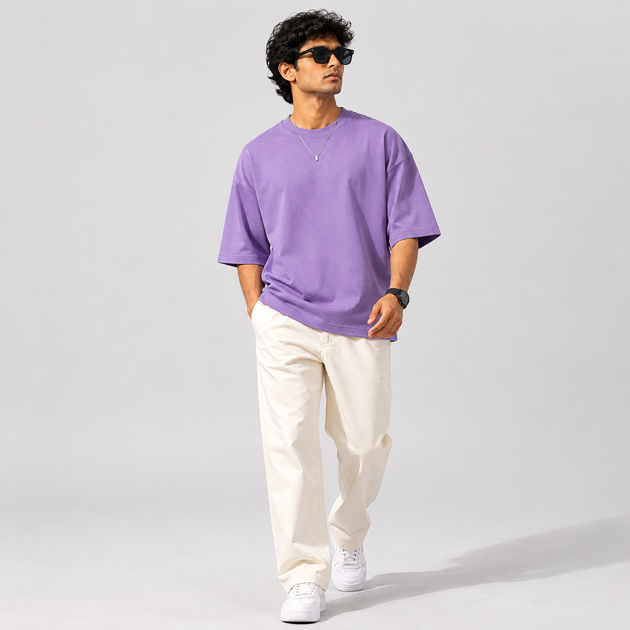 Lavender Haze Oversized Drop Shoulder T-Shirt