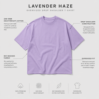 Lavender Haze Oversized Drop Shoulder T-Shirt