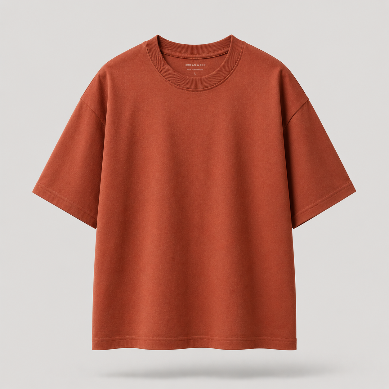 Terracotta Rust Oversized Drop Shoulder T-Shirt