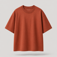 Terracotta Rust Oversized Drop Shoulder T-Shirt