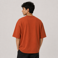 Terracotta Rust Oversized Drop Shoulder T-Shirt