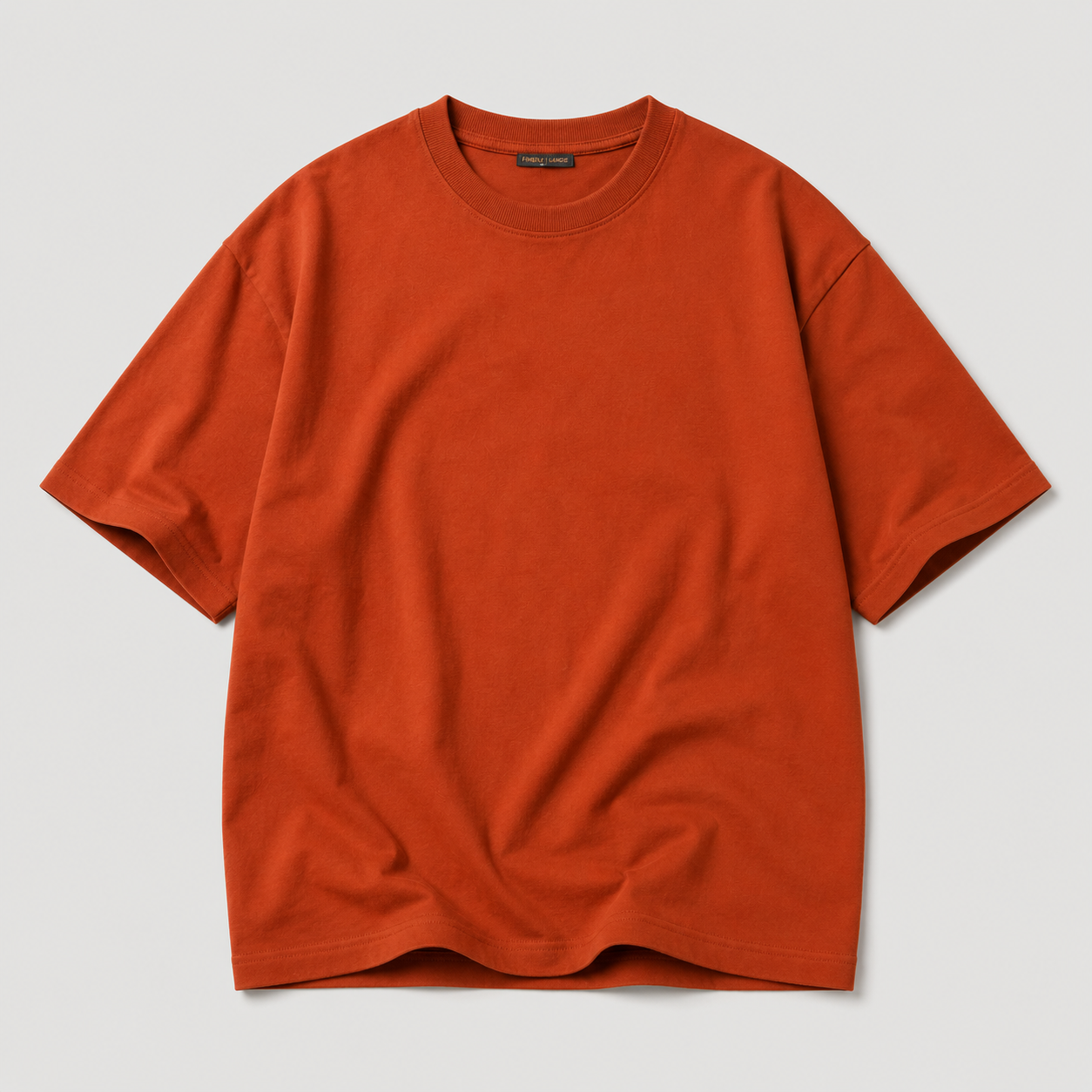 Terracotta Rust Oversized Drop Shoulder T-Shirt