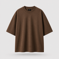 Mocha Earth Oversized Drop Shoulder T-Shirt