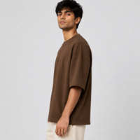 Mocha Earth Oversized Drop Shoulder T-Shirt