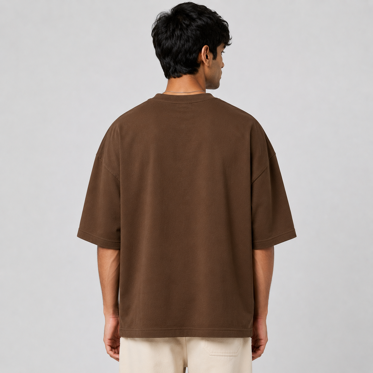Mocha Earth Oversized Drop Shoulder T-Shirt