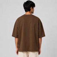 Mocha Earth Oversized Drop Shoulder T-Shirt