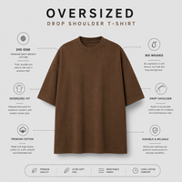 Mocha Earth Oversized Drop Shoulder T-Shirt