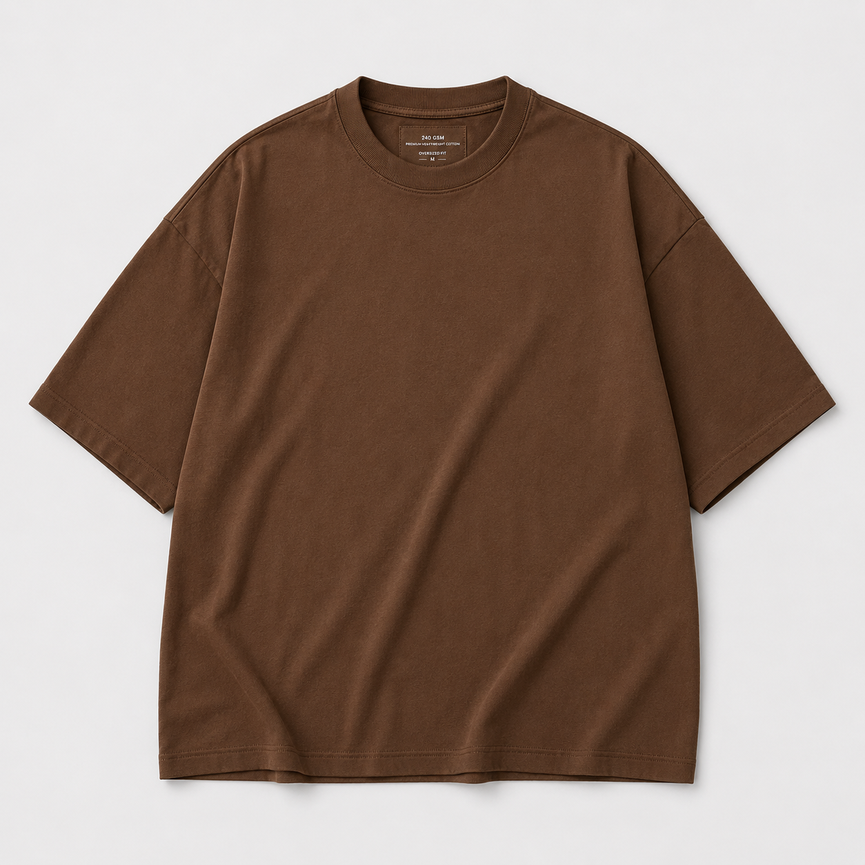 Mocha Earth Oversized Drop Shoulder T-Shirt