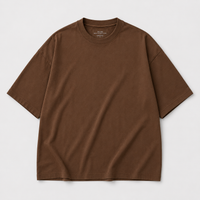 Mocha Earth Oversized Drop Shoulder T-Shirt