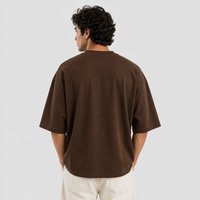 Espresso Brown Oversized Drop Shoulder T-Shirt