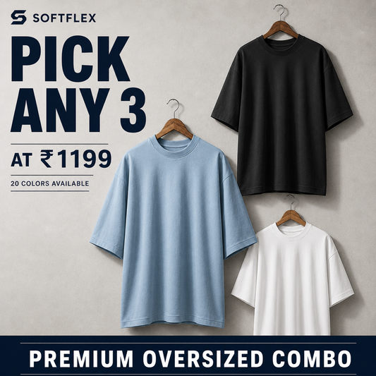 New Pack of 3 Drop Shoulder T-shirts