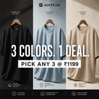 New Pack of 3 Drop Shoulder T-shirts