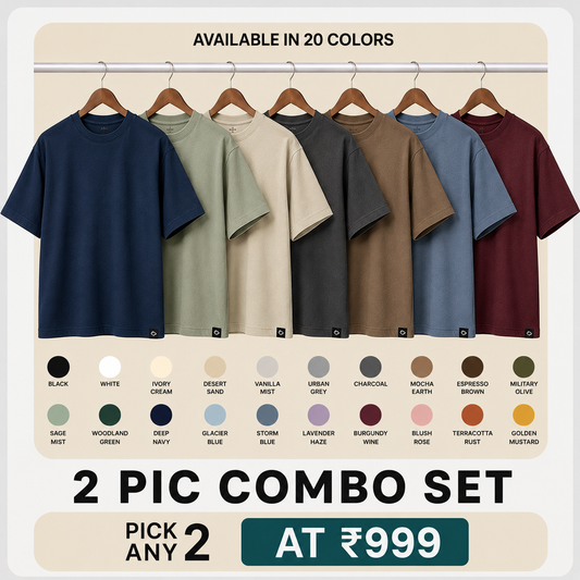 New Pack of 2 Drop Shoulder T-shirts